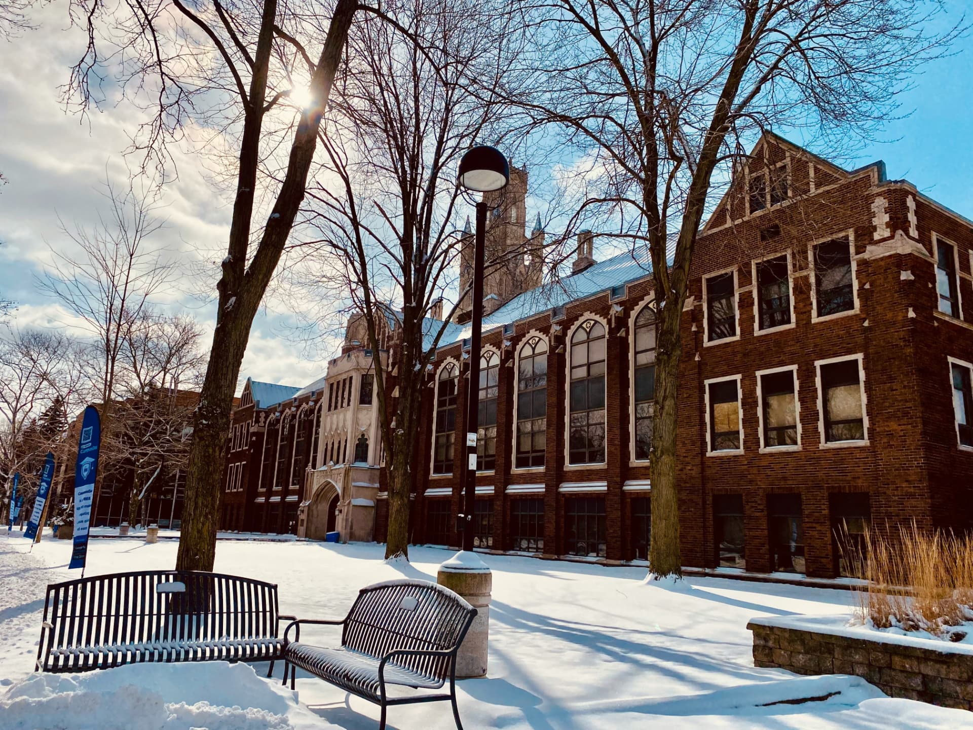 University campus scene in Canada