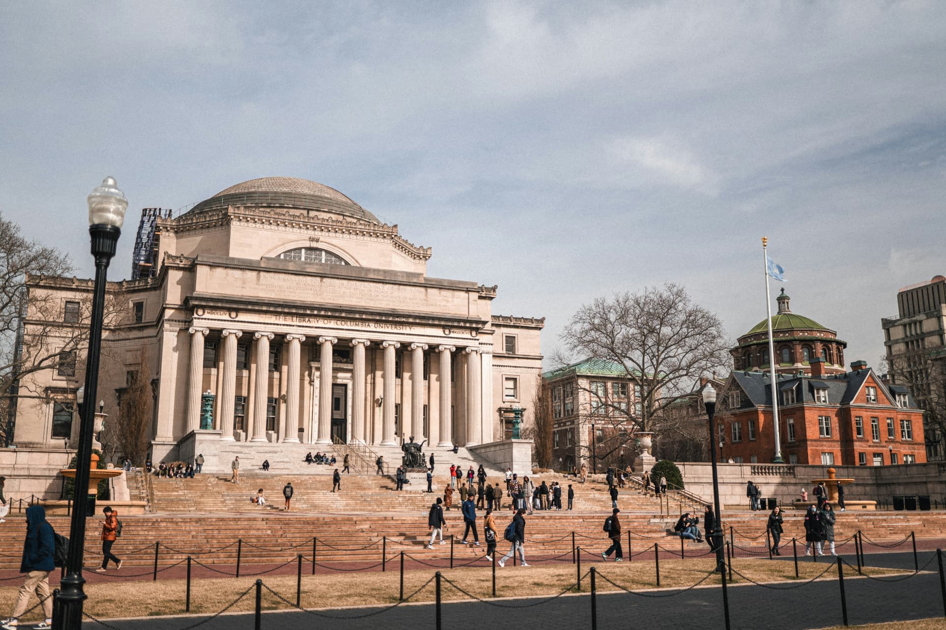 University campus scene in the USA