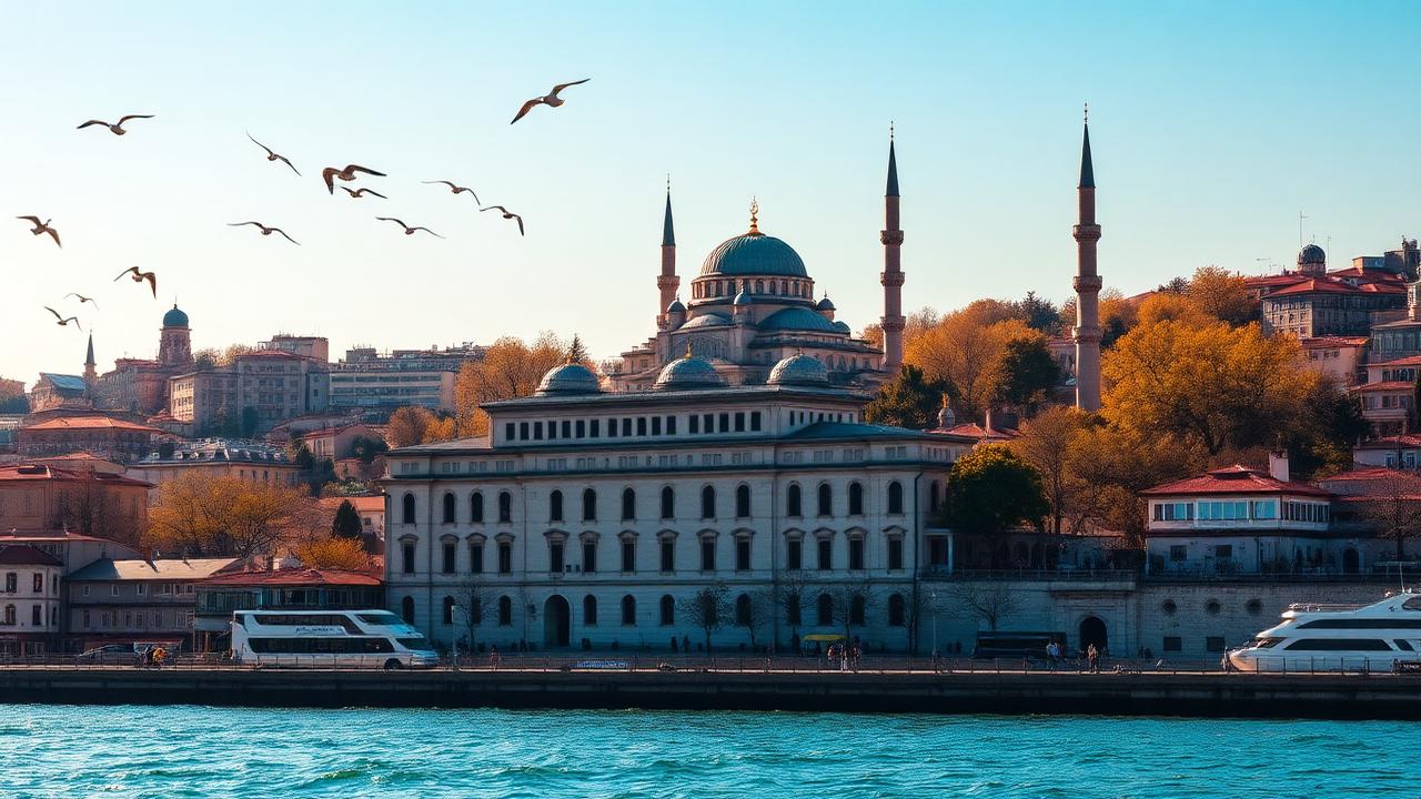 University campus scene in Turkey